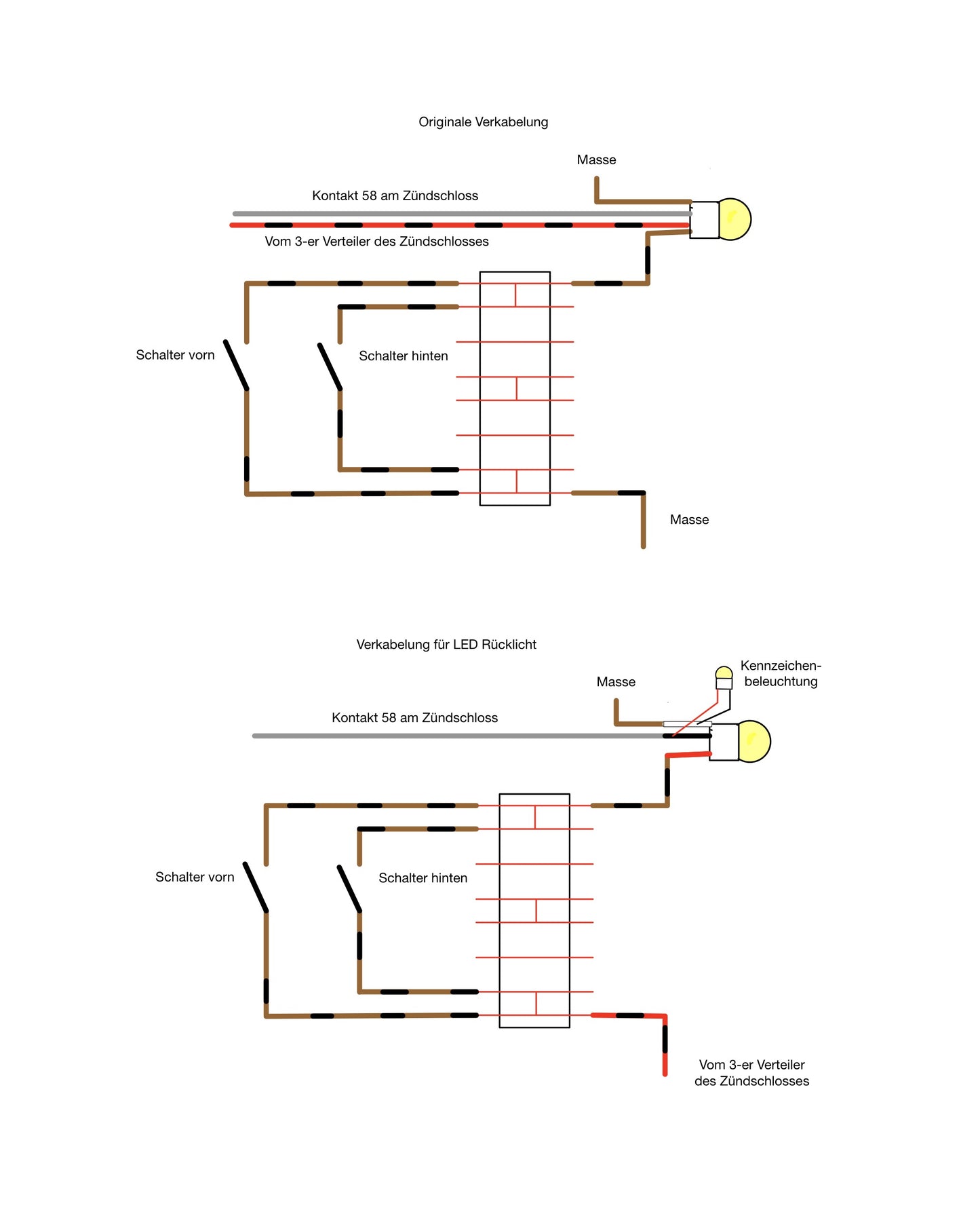 Simson S51/ S50 LED Rücklicht