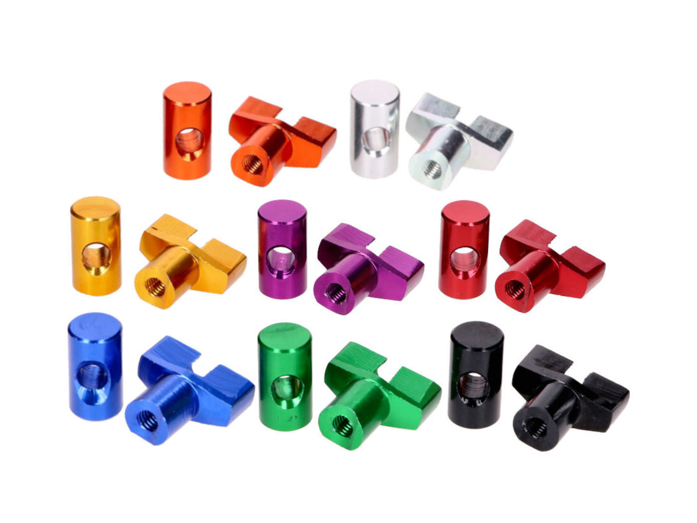 Mutter für Bremsstange, Aluminum,eloxiert - für Simson S50, S51, S70, S53, S83, KR51/2, SR50, SR80